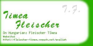 timea fleischer business card